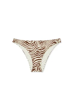 Bas de maillot de bain bikini à imprimé zèbre
