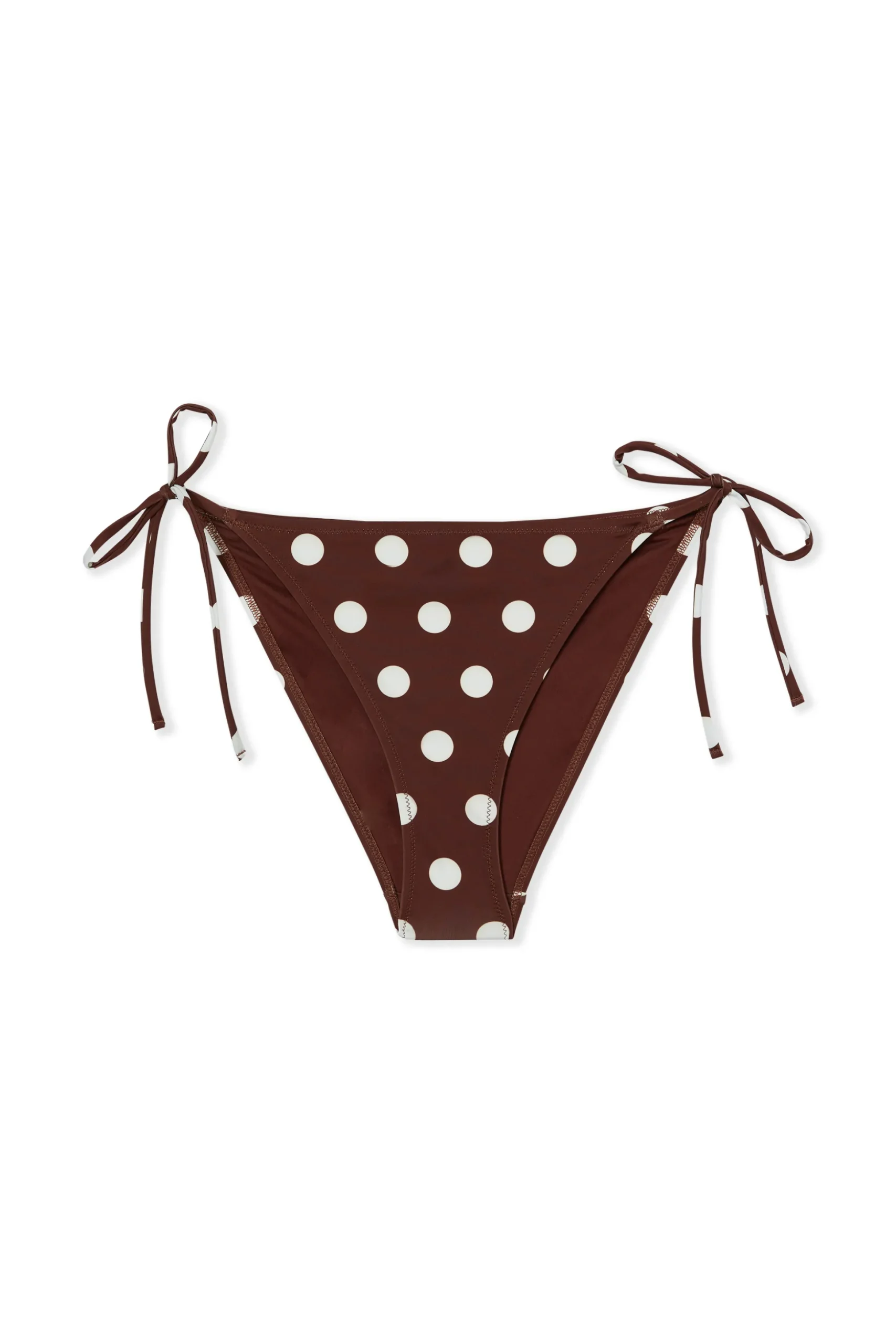Bas de maillot de bain bikini à nouer à pois