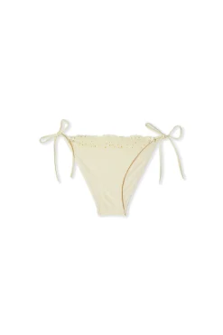 Bas de maillot de bain bikini à nouer brodé