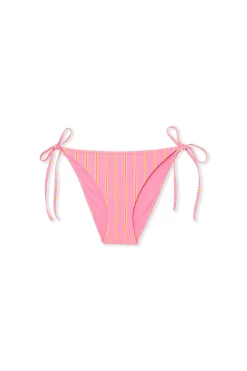 Bas de maillot de bain bikini à nouer à rayures