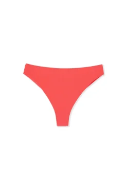 Bas de maillot de bain brésilien taille haute satiné