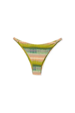Bas de maillot de bain brésilien high leg imprimé pailleté