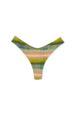 Bas de maillot de bain brésilien high leg imprimé pailleté