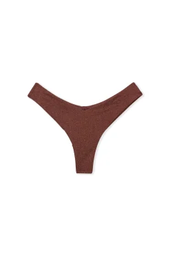 Bas de maillot de bain brésilien high leg pailleté