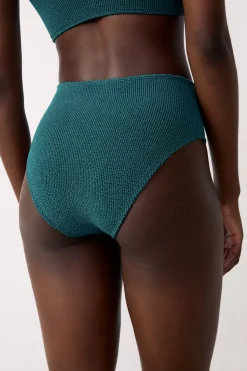 Bas de maillot de bain high leg en matière extensible