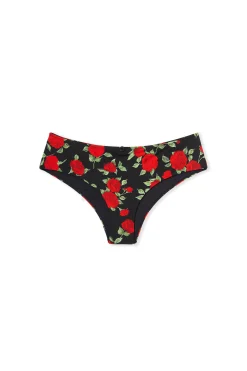 Bas de maillot de bain shorty à motif floral