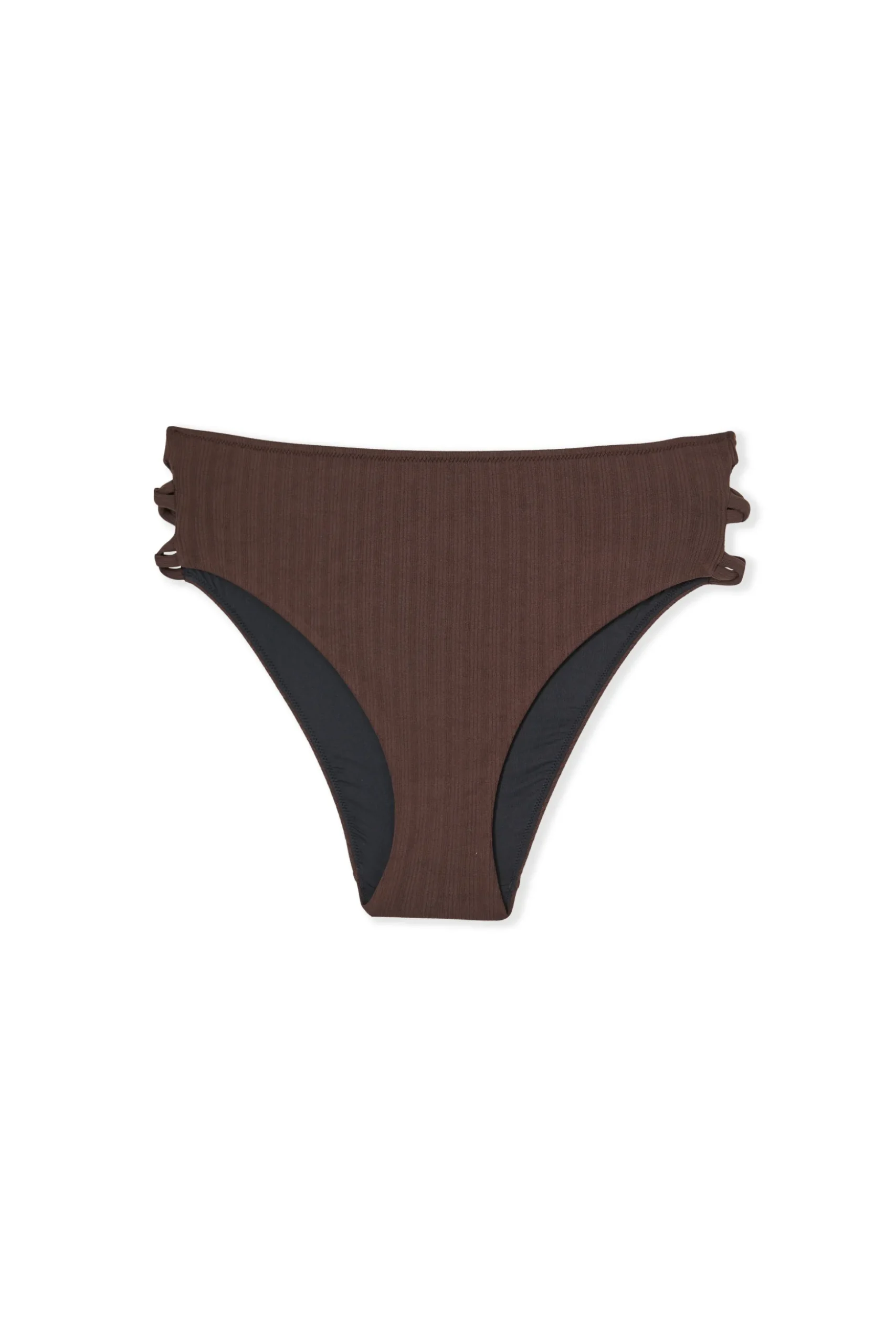 Bas de maillot de bain taille haute lacé