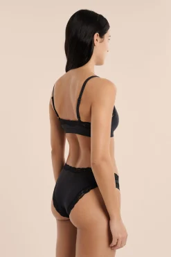 Brassière en microfibre et dentelle