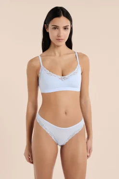 Brassière en microfibre et dentelle