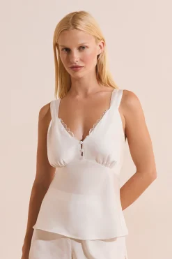Caraco de pyjama satiné