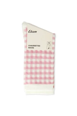 Chaussettes avec coton à carreaux