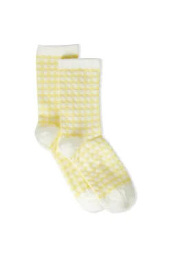 Chaussettes avec coton à carreaux