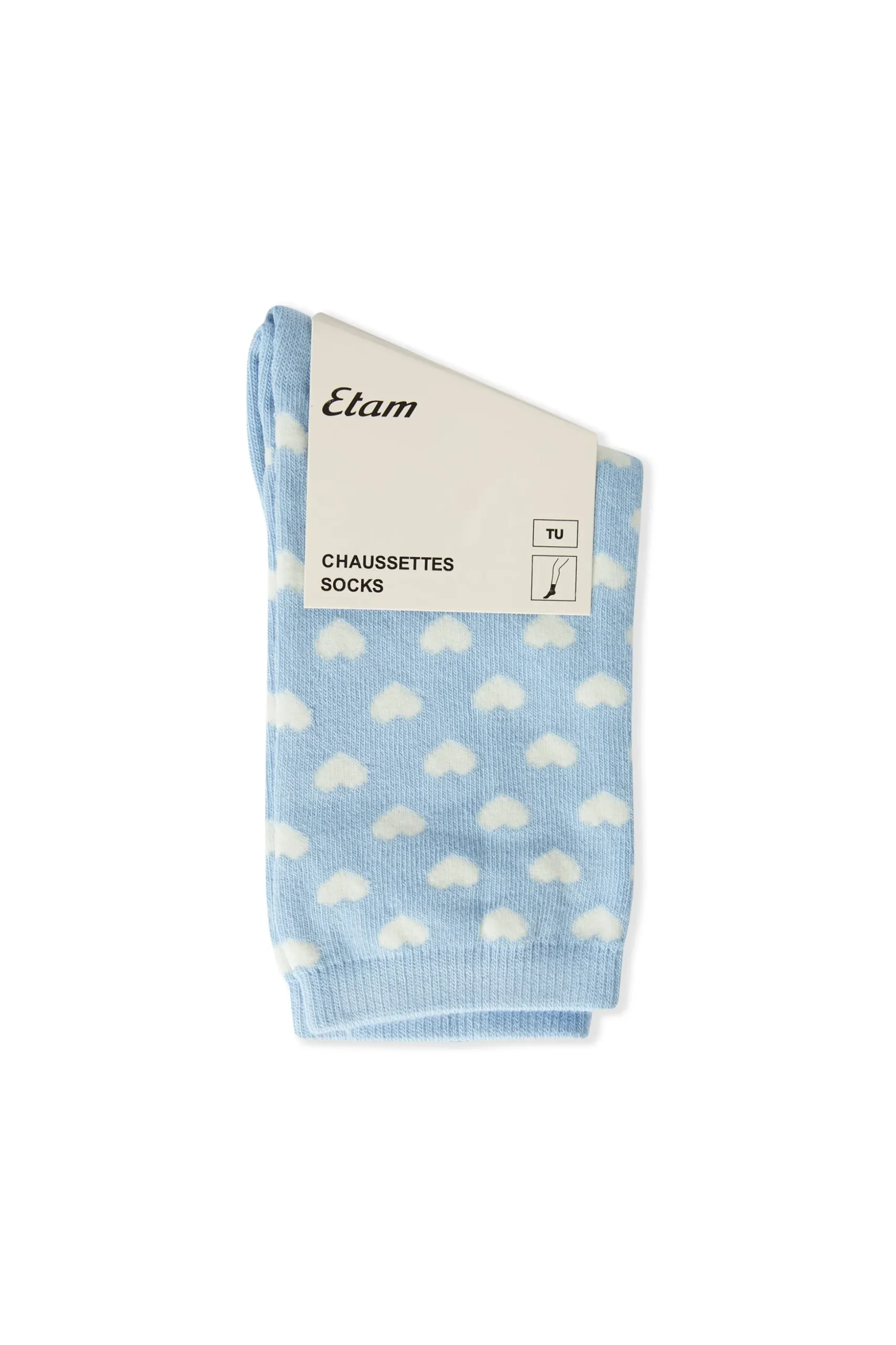 Chaussettes avec coton à motifs coeurs