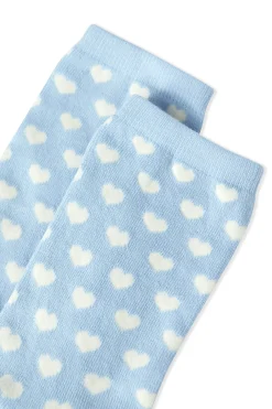 Chaussettes avec coton à motifs coeurs
