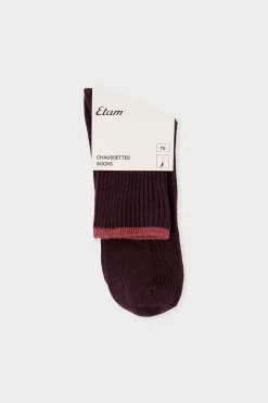 Chaussettes brillantes avec coton