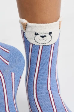 Chaussettes côtelées à motifs