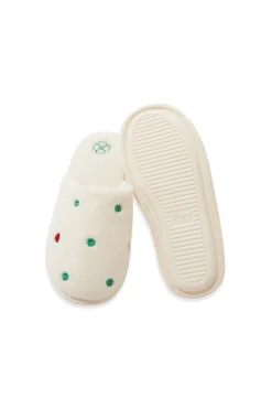 Chaussons mules à pois