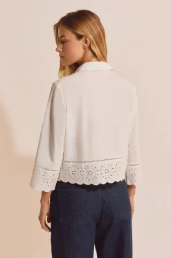 Chemise avec broderie en coton
