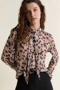 Chemise avec détail à nouer