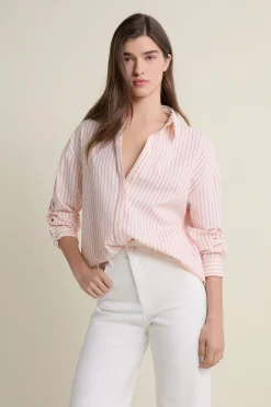 Chemise crinkle à rayures