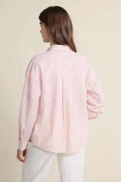 Chemise crinkle à rayures