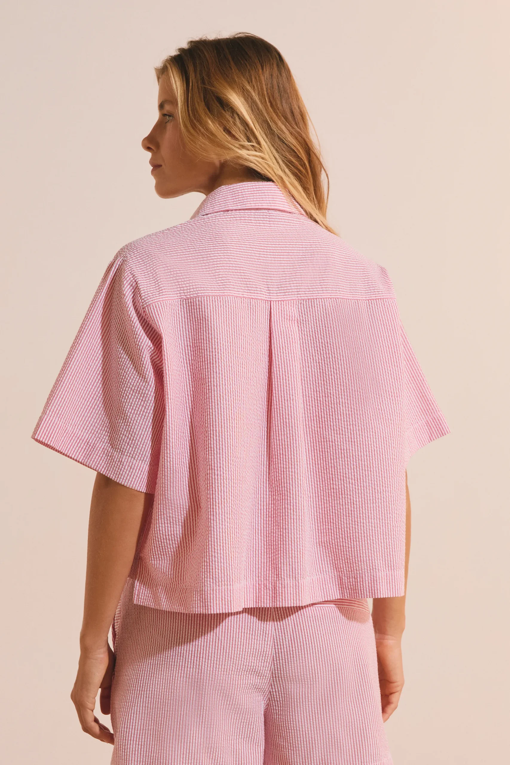 Chemise de pyjama avec coton gaufré