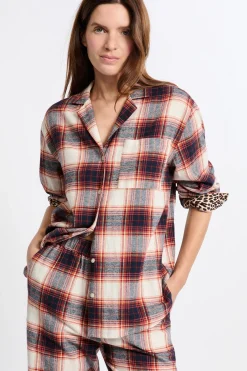 Chemise de pyjama à carreaux