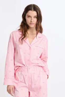 Chemise de pyjama en coton à motifs