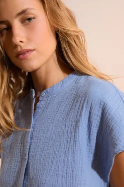 Chemise de pyjama en gaze de coton