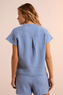 Chemise de pyjama en gaze de coton