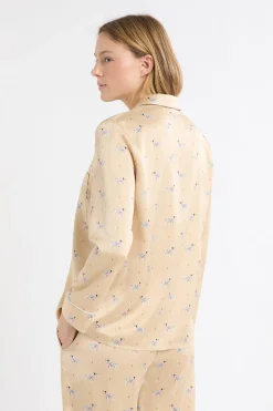 Chemise de pyjama en satin à motifs dalmatiens
