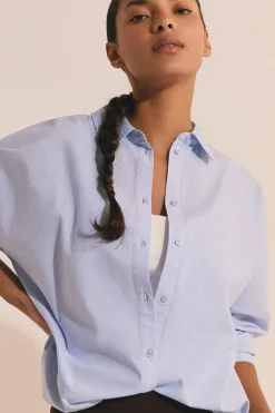 Chemise en coton boutonnée dos