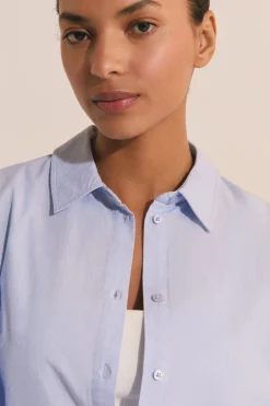 Chemise en coton boutonnée dos