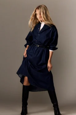 Chemise en jean style cache-coeur