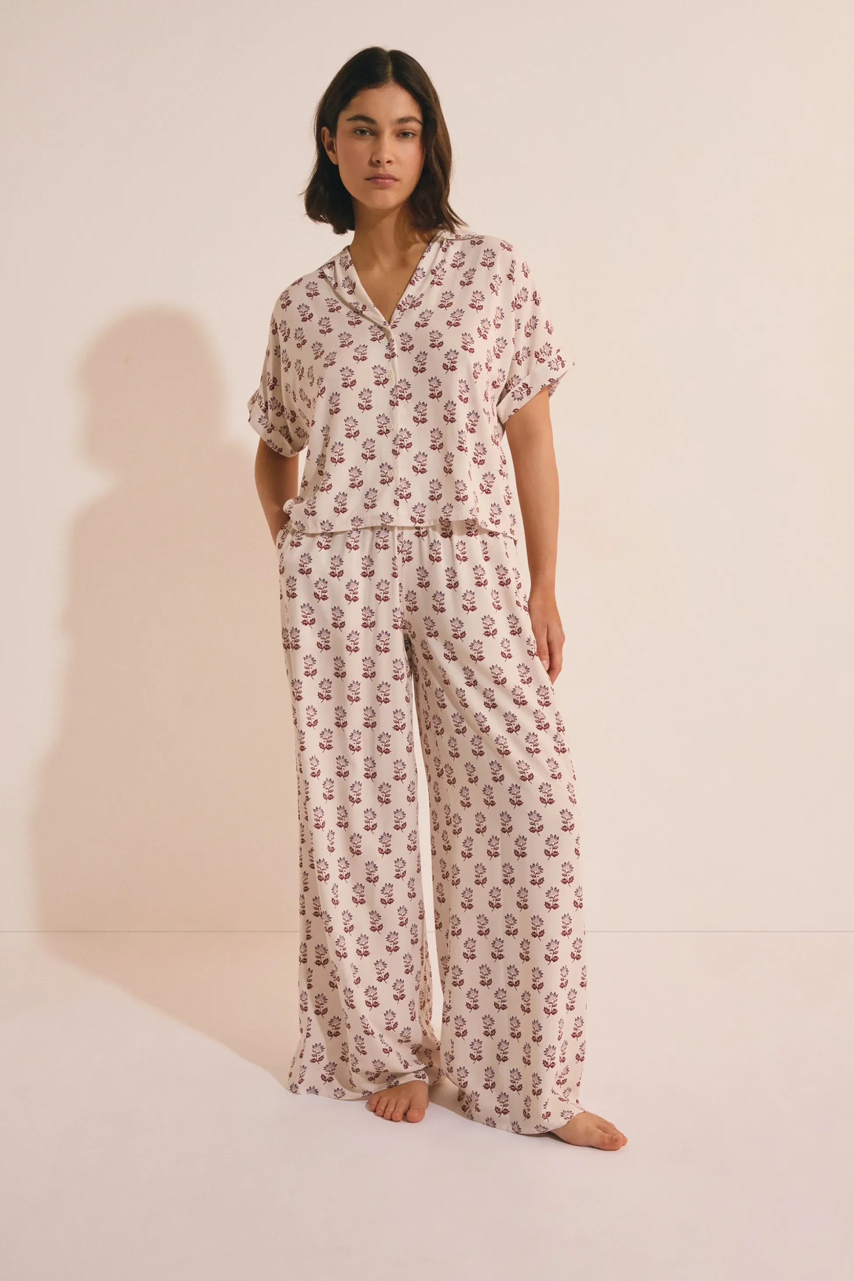 Chemise manches courtes à motifs