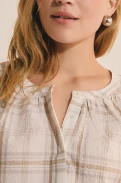 Chemise à motifs en coton