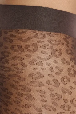 Collant transparent à motifs - 30 Deniers