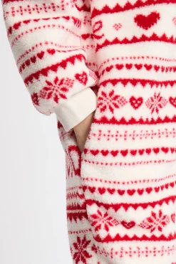 Combinaison de pyjama à motifs avec capuche