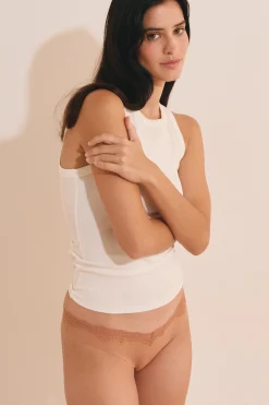 Culotte avec détail dentelle