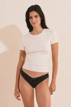 Culotte avec détail dentelle