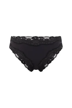 Culotte en microfibre et dentelle