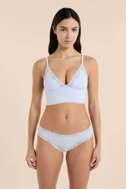 Culotte en microfibre et dentelle