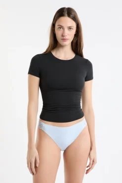 Culotte en microfibre et dentelle