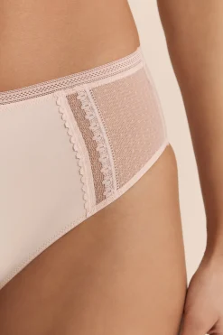 Culotte midi avec détails en dentelle