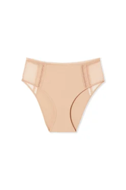 Culotte midi avec détails en dentelle