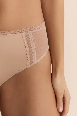 Culotte midi avec détails en dentelle