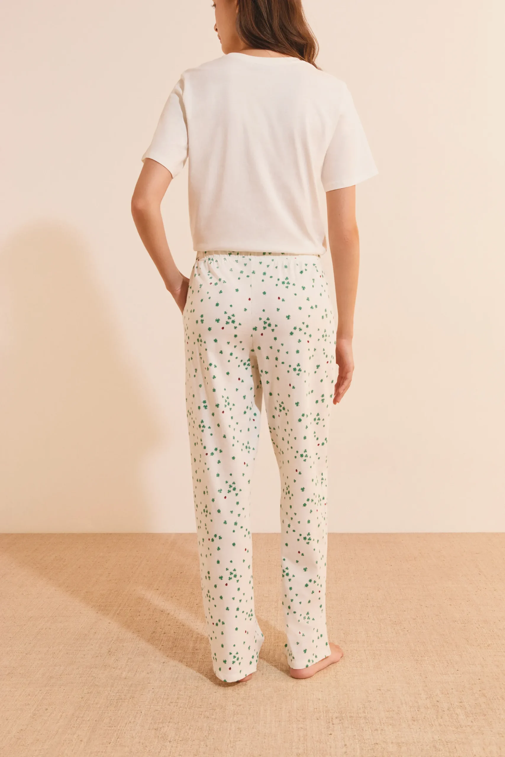 Ensemble de pyjama 2 pièces avec motifs trèfle en coton