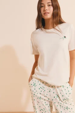 Ensemble de pyjama 2 pièces avec motifs trèfle en coton