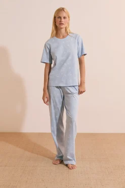 Ensemble de pyjama 2 pièces à motifs croissants en coton
