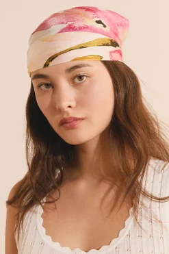 Foulard en soie à motifs